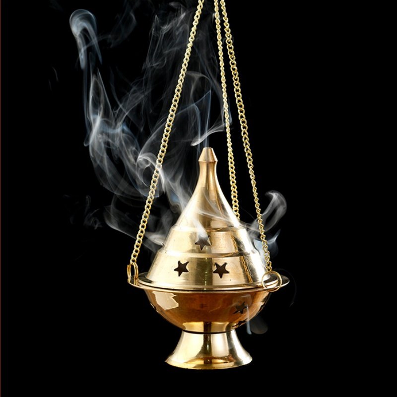 Hanging Indian Antique Brass Incense Burner Hanging Indian Antique Brass Incense Burner