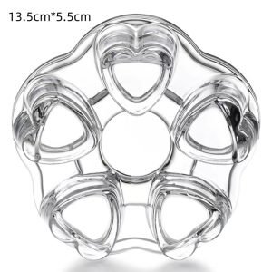 Heart Shaped Clear Glass Wax And Candle Warmer For Teapot