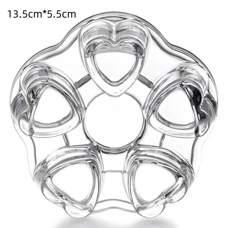 Heart Shaped Clear Glass Wax And Candle Warmer For Teapot Heart Shaped Clear Glass Wax And Candle Warmer For Teapot