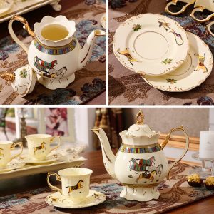 Pink Rose Garden English Vintage And Fine Bone China Porcelain Tea And Plate Set For Sale
