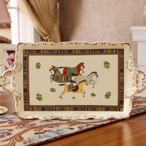Royal Prancing Horse English Vintage Fine Bone China Tea And Plate Set For Adults