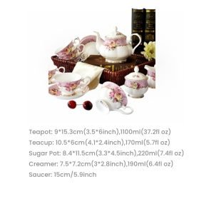 Luxurious And Royal Majestic Horse English Bone China Porcelain Tea Sets For Adults Vintage