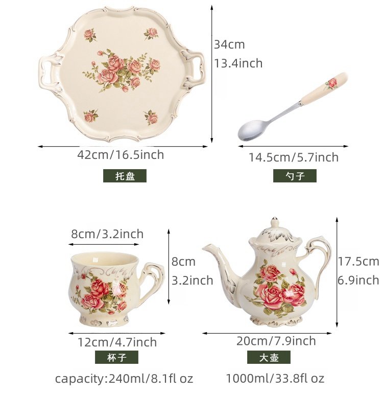 Pink Rose Garden English Vintage And Fine Bone China Porcelain Tea And Plate Set For Sale Pink Rose Garden English Vintage And Fine Bone China Porcelain Tea And Plate Set For Sale