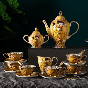 Blue Floral And Royal Elegance In Vintage And Bone China Porcelain Tea And Coffee Set For Adults