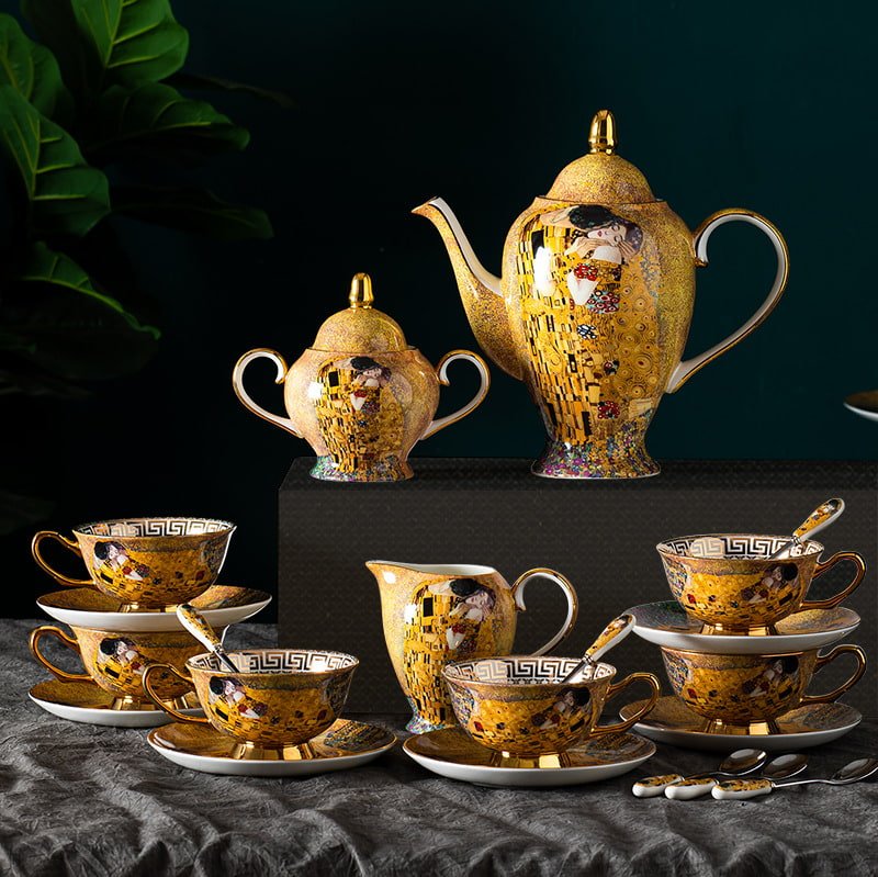 Blue Floral And Royal Elegance In Vintage And Bone China Porcelain Tea And Coffee Set For Adults Blue Floral And Royal Elegance In Vintage And Bone China Porcelain Tea And Coffee Set For Adults