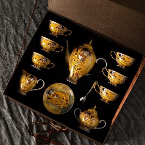 Blue Floral And Royal Elegance In Vintage And Bone China Porcelain Tea And Coffee Set For Adults