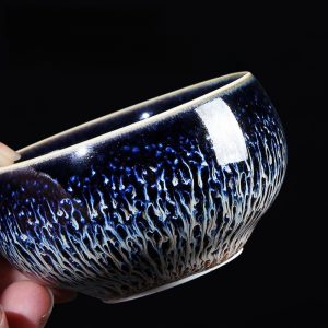 3.4 Fl Oz/100 Ml Golden Gilded Lotus Jian Zhan Ware Tea Cup