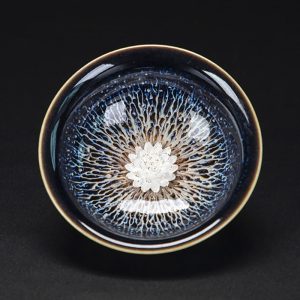 3.4 Fl Oz/100 Ml Golden Gilded Lotus Jian Zhan Ware Tea Cup
