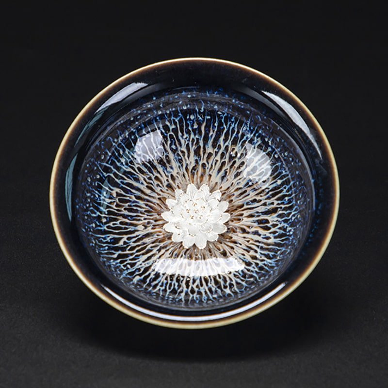 3.4 Fl Oz/100 Ml Golden Gilded Lotus Jian Zhan Ware Tea Cup 3.4 Fl Oz/100 Ml Golden Gilded Lotus Jian Zhan Ware Tea Cup