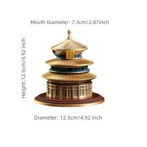 Temple of Heaven Shaped Chinese Antique Brass Incense Burner