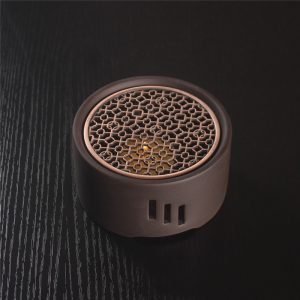Black And Golden Modern Sleek Teapot Candle Warmer