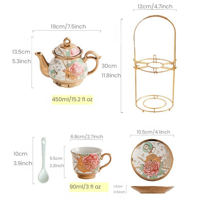 English Countryside Red And Blue Rose Bone China Coffee And Tea Sets For Adults Vintage English Countryside Red And Blue Rose Bone China Coffee And Tea Sets For Adults Vintage