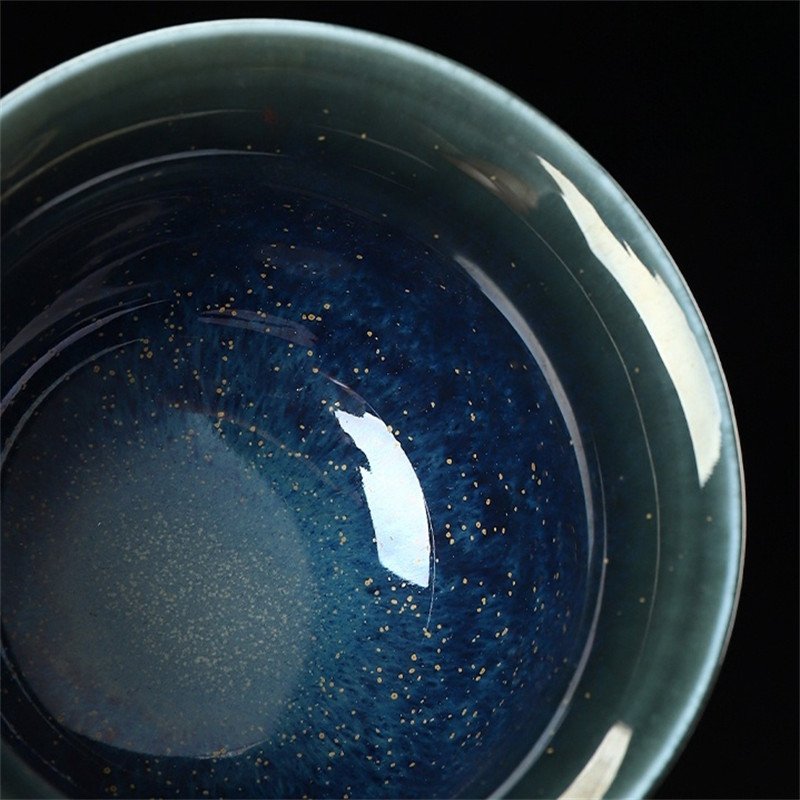 6.08fl Oz/180ml Best Starry Night Gilded Pure Golden Glaze Ceramic Gaiwan Tea Cup 6.08fl Oz/180ml Best Starry Night Gilded Pure Golden Glaze Ceramic Gaiwan Tea Cup