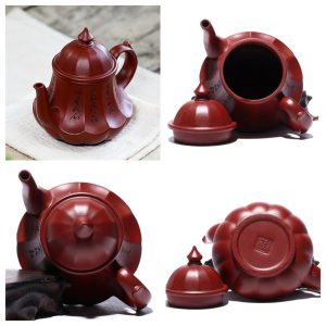 7.4 Oz Antique Lamp Shape Handmade Chinese Yixing Zisha Clay Teapot With Maker's Marks