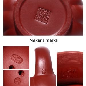 7.4 Oz Antique Lamp Shape Handmade Chinese Yixing Zisha Clay Teapot With Maker's Marks
