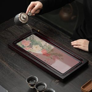 Chinese Heavy Bamboo And Color Change Gongfu Tea Set Serving Tray