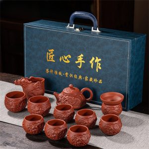 Best Dragon Theme Chinese Yixing Clay Zisha Tea Set For Sale
