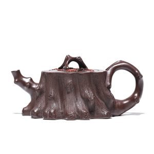 8.1 Oz Rare Old Fashion Tree Stump Real Chinese Yixing Zisha Clay Teapot With Marks