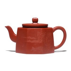 6.1 Oz Vintage Eight Sides Antique Chinese Zisha Yixing Clay Teapot With Maker's Marks