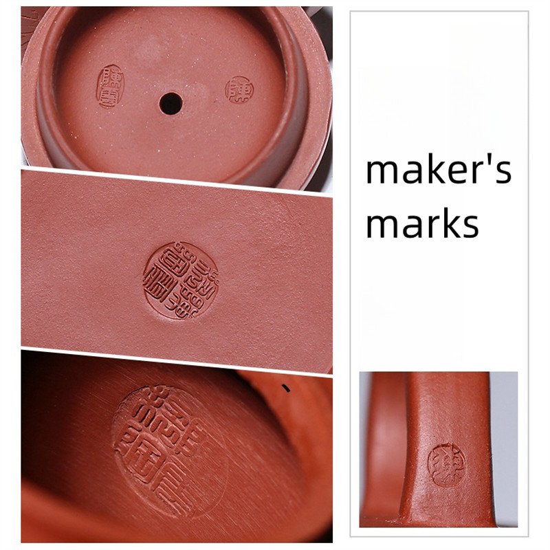6.1 Oz Vintage Eight Sides Antique Chinese Zisha Yixing Clay Teapot With Maker’s Marks 6.1 Oz Vintage Eight Sides Antique Chinese Zisha Yixing Clay Teapot With Maker's Marks