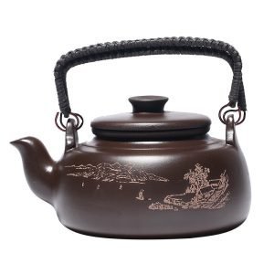 26 Oz Large Antique Authentic Chinese Yixing Purple Clay Teapot By Famous Maker