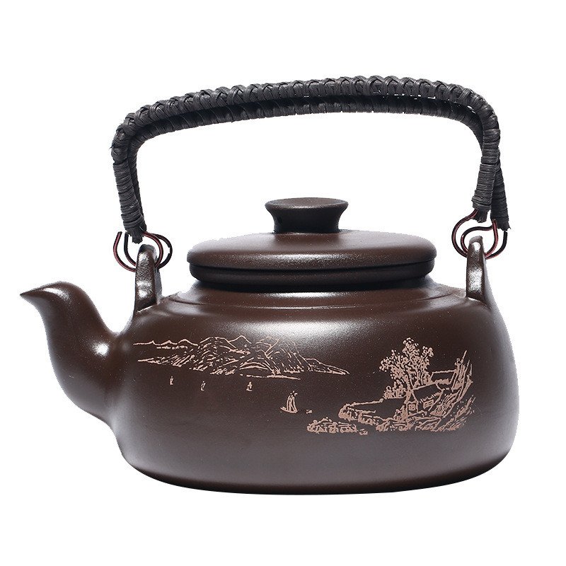 26 Oz Large Antique Authentic Chinese Yixing Purple Clay Teapot By Famous Maker 26 Oz Large Antique Authentic Chinese Yixing Purple Clay Teapot By Famous Maker