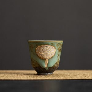 1.5 Fl Oz/45 Ml Small Antique Lotus Seedpod Ceramic Kung Fu Reusable Tea Cups
