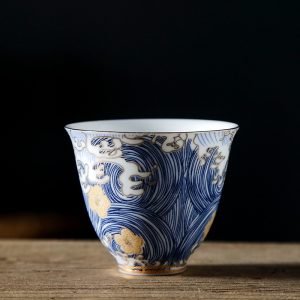 1.7 Fl Oz-2 Fl Oz Small Traditional Hand Painted Japanese Ceramic Tea Cup