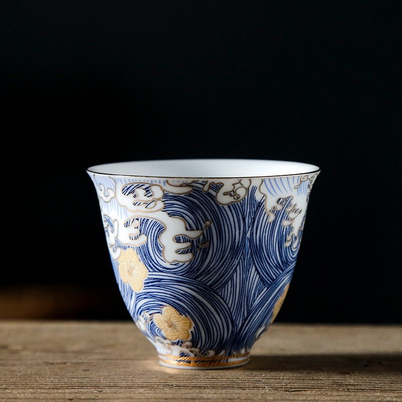 1.7 Fl Oz-2 Fl Oz Small Traditional Hand Painted Japanese Ceramic Tea Cup 1.7 Fl Oz-2 Fl Oz Small Traditional Hand Painted Japanese Ceramic Tea Cup