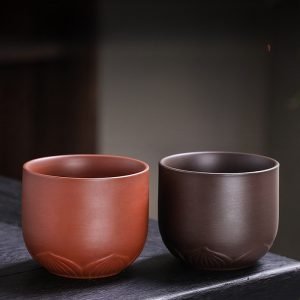 1.7 Fl Oz/50 Ml Antique Small Zisha Yixing Purple Clay Tea Cups