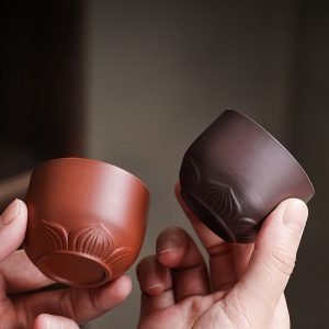 1.7 Fl Oz/50 Ml Antique Small Zisha Yixing Purple Clay Tea Cups