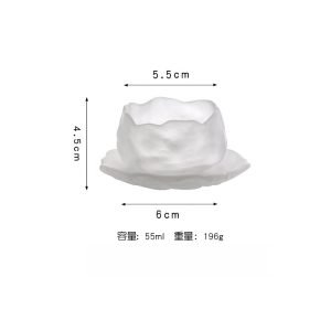 10.1 Fl Oz/300 Ml Green And Pink Christmas Tree And Santa Claus Glass Tea Cups With Lid