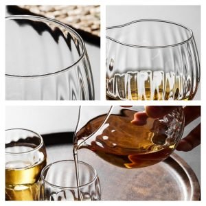 13.5 Fl Oz/400 Ml White And Green Clear Glass Tea Cups Tea Mug With Glass Infuser And Wooden Lid