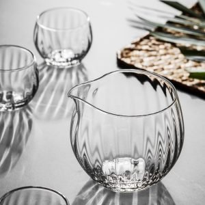 13.5 Fl Oz/400 Ml White And Green Clear Glass Tea Cups Tea Mug With Glass Infuser And Wooden Lid