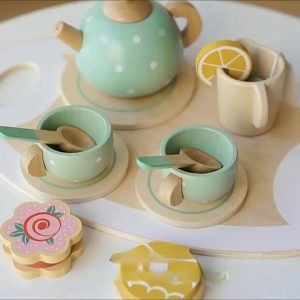 3 Pcs/set Vintage Plastic Dollhouse Miniature Tea Set For Kids