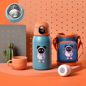 20.3 Fl Oz/600 Ml Cute Patterns Stainless Steel Thermos Portable Tea Cups For Kids
