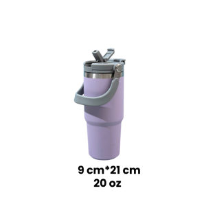 42.3 Fl Oz/1250 Ml Gradient Color Large Tumbler Cup Stainless With Portable Handle And Straw