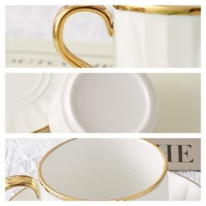 7.4 Fl Oz/220 Ml English Beautiful Floral Fine Bone China Porcelain Tea Cup And Saucer Set For Sale