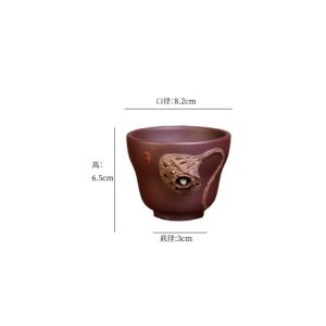 4.2 Fl Oz/125 Ml Creative Lotus Seedpod And Frog Yixing Purple Clay Tea Cup