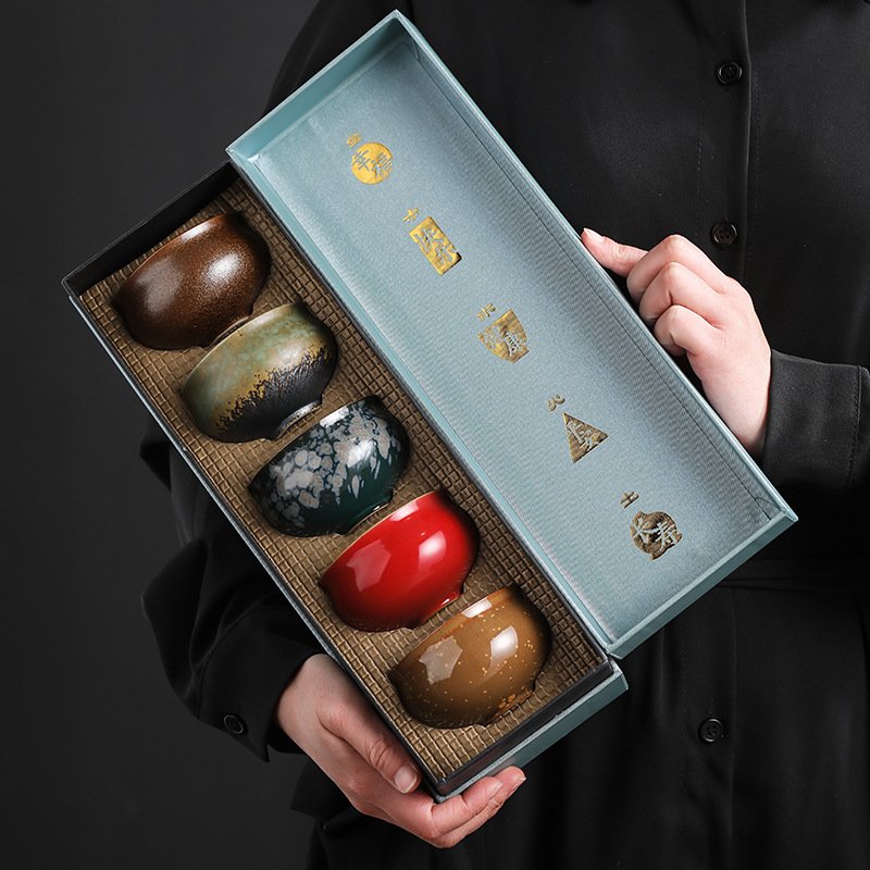 4.4 Fl Oz/130 Ml Traditional Rough Pottery Kung Fu Tea Reusable Cups Gift Set 4.4 Fl Oz/130 Ml Traditional Rough Pottery Kung Fu Tea Reusable Cups Gift Set