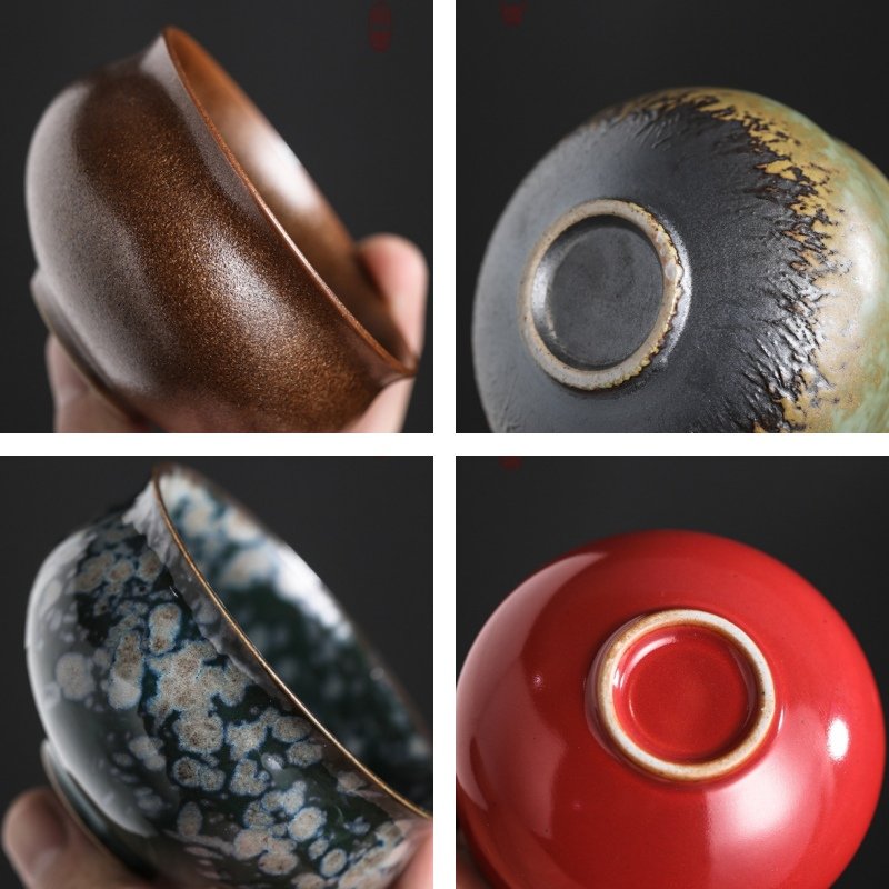 4.4 Fl Oz/130 Ml Traditional Rough Pottery Kung Fu Tea Reusable Cups Gift Set 4.4 Fl Oz/130 Ml Traditional Rough Pottery Kung Fu Tea Reusable Cups Gift Set