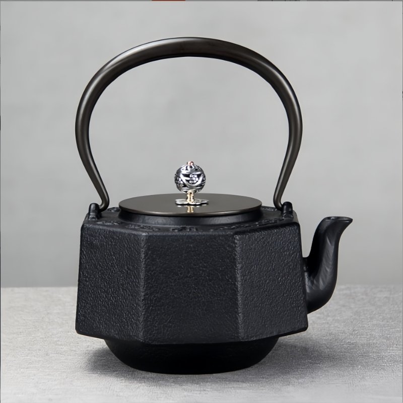 16.9 Fl Oz Small Yellow Enamel Old Cast Iron Teapot Set For Sale 16.9 Fl Oz Small Yellow Enamel Old Cast Iron Teapot Set For Sale