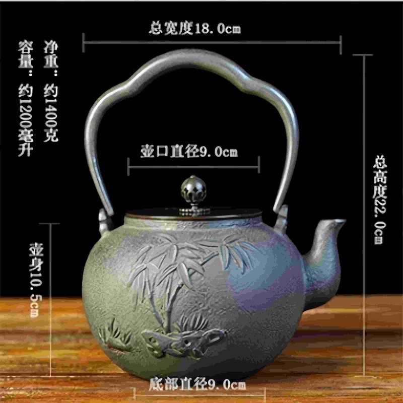 44 Fl Oz Gold Dragon And Silver Cloud Antique Asian Cast Iron Teapot 44 Fl Oz Gold Dragon And Silver Cloud Antique Asian Cast Iron Teapot