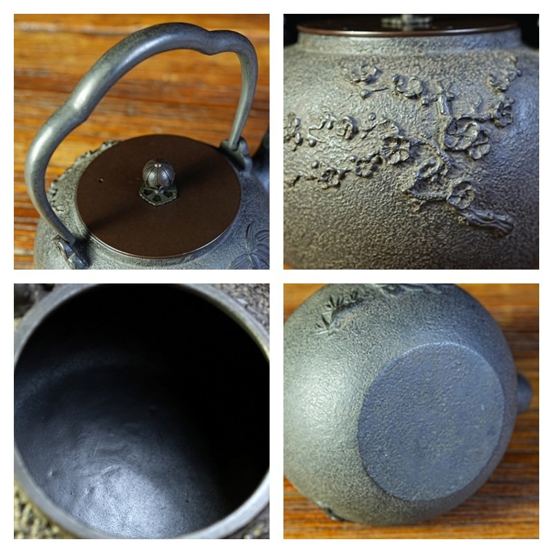 44 Fl Oz Gold Dragon And Silver Cloud Antique Asian Cast Iron Teapot 44 Fl Oz Gold Dragon And Silver Cloud Antique Asian Cast Iron Teapot