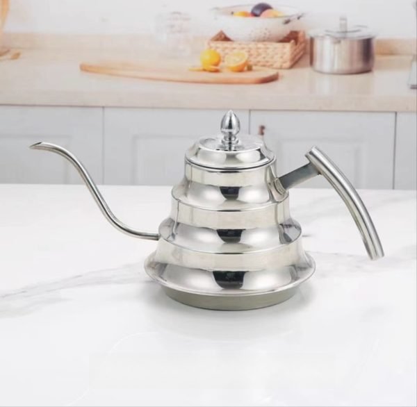 40.6 Fl Oz/1200 Ml Best Bamboo Joint Antique Stainless Steel Small Gooseneck Coffee Tea Teapot For Stove