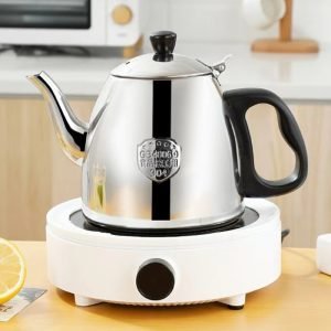 40.6 Fl Oz/1200 Ml Best Retro Stainless Steel Gooseneck Tea Kettle For Stove
