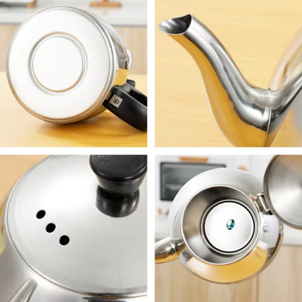 40.6 Fl Oz/1200 Ml Best Retro Stainless Steel Gooseneck Tea Kettle For Stove