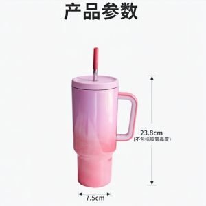 20.3 Fl Oz-30.4 Fl Oz Portable Coffee And Tea Thermal Cups Stainless With Straw