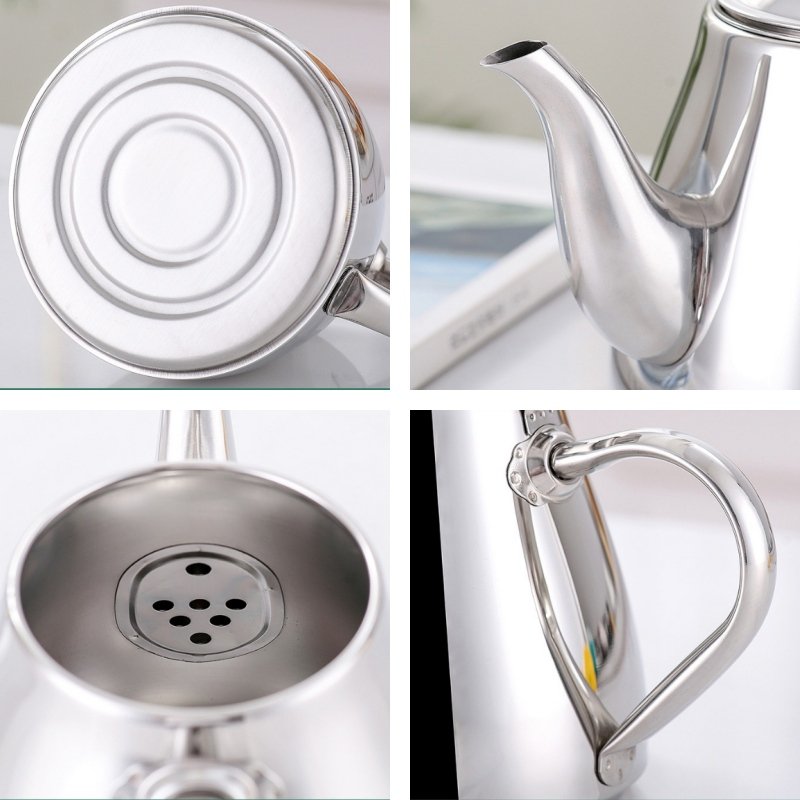 40.6 Fl Oz/1200 Ml Retro Gooseneck Teapots Stainless Steel Tea Kettle For Stove 40.6 Fl Oz/1200 Ml Retro Gooseneck Teapots Stainless Steel Tea Kettle For Stove