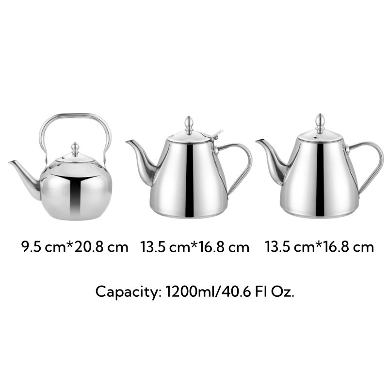 40.6 Fl Oz/1200 Ml Retro Gooseneck Teapots Stainless Steel Tea Kettle For Stove 40.6 Fl Oz/1200 Ml Retro Gooseneck Teapots Stainless Steel Tea Kettle For Stove